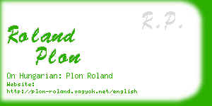 roland plon business card